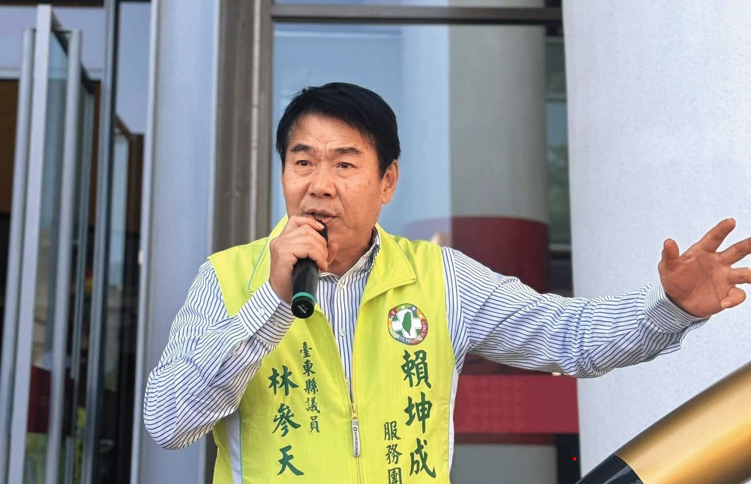 台東縣議員林叁天(圖)質疑吳家進行開發案的模式。(翻攝林參天臉書)