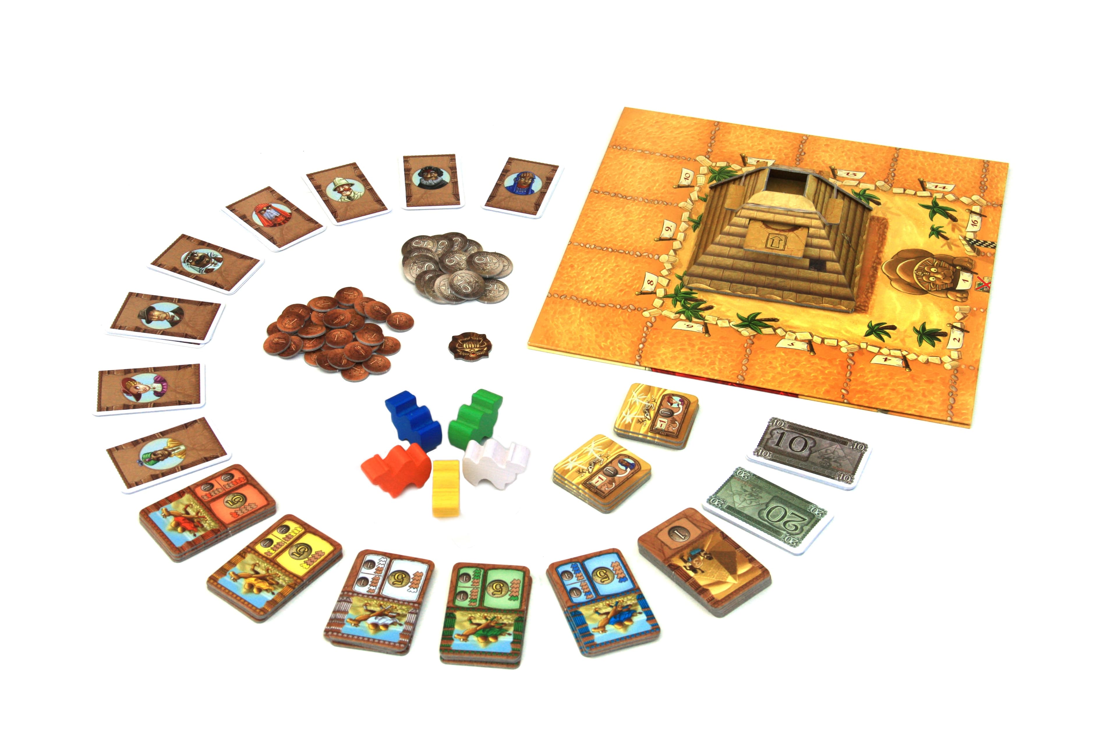 卡片、道具與立體骰塔(圖片來源:BGG)