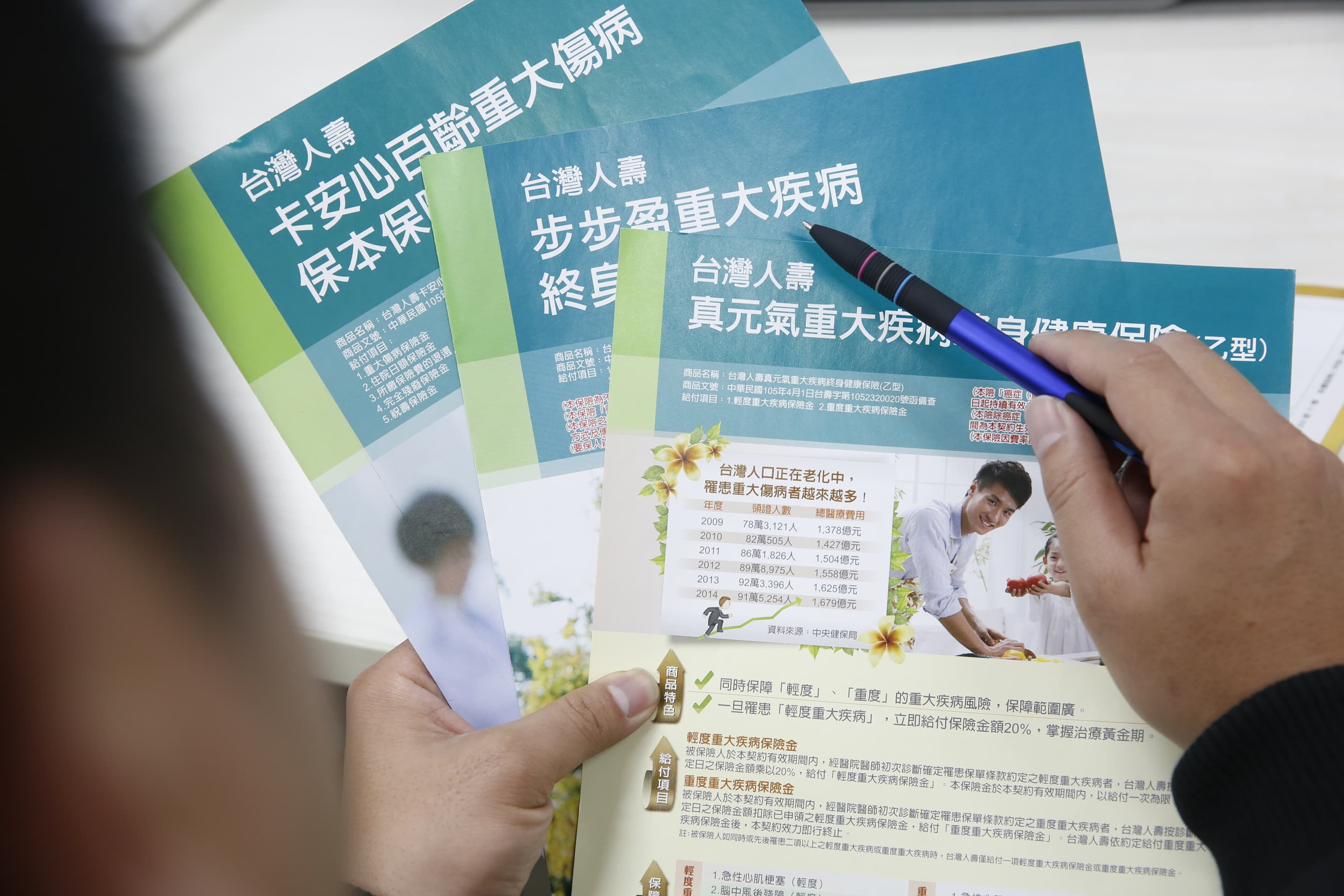 以罹患癌症而言，市面上有提供一次性給付的險種包括癌症險、重大疾病險、重大傷病險及特定傷病險等。