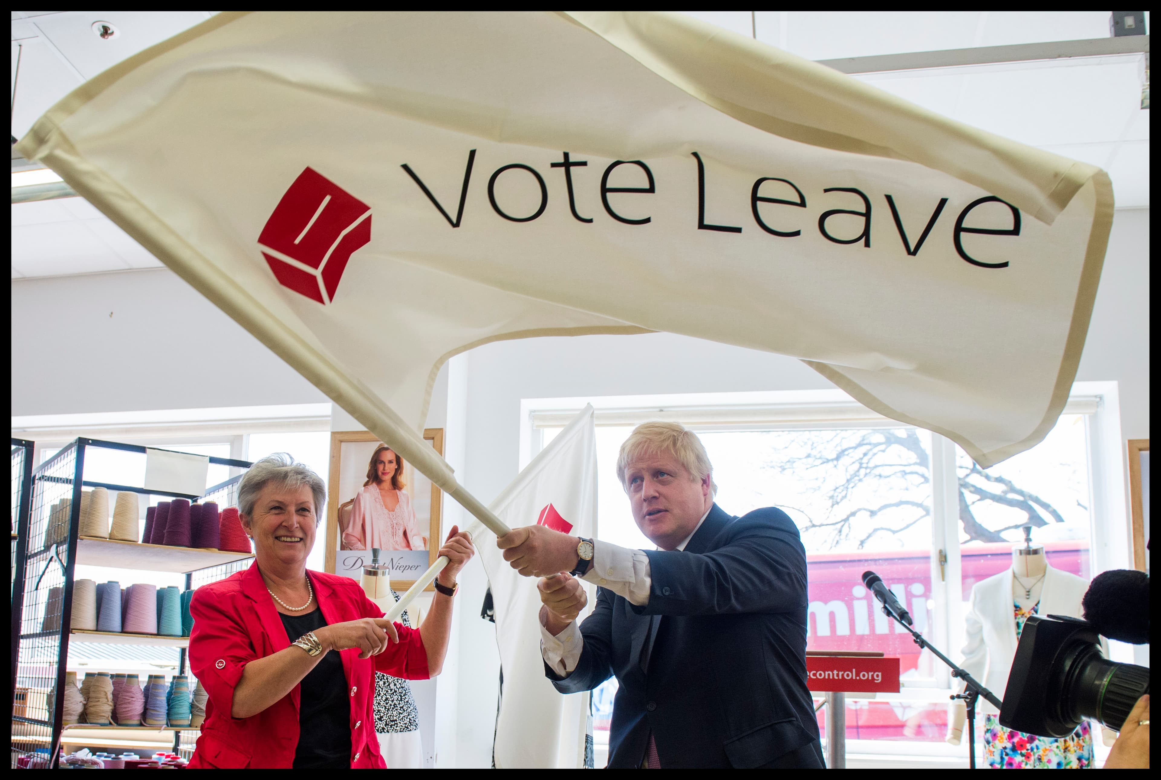 英國外相強森,2016年是領導英國脫歐陣營Vote Leave的主要領導人。(東方IC)