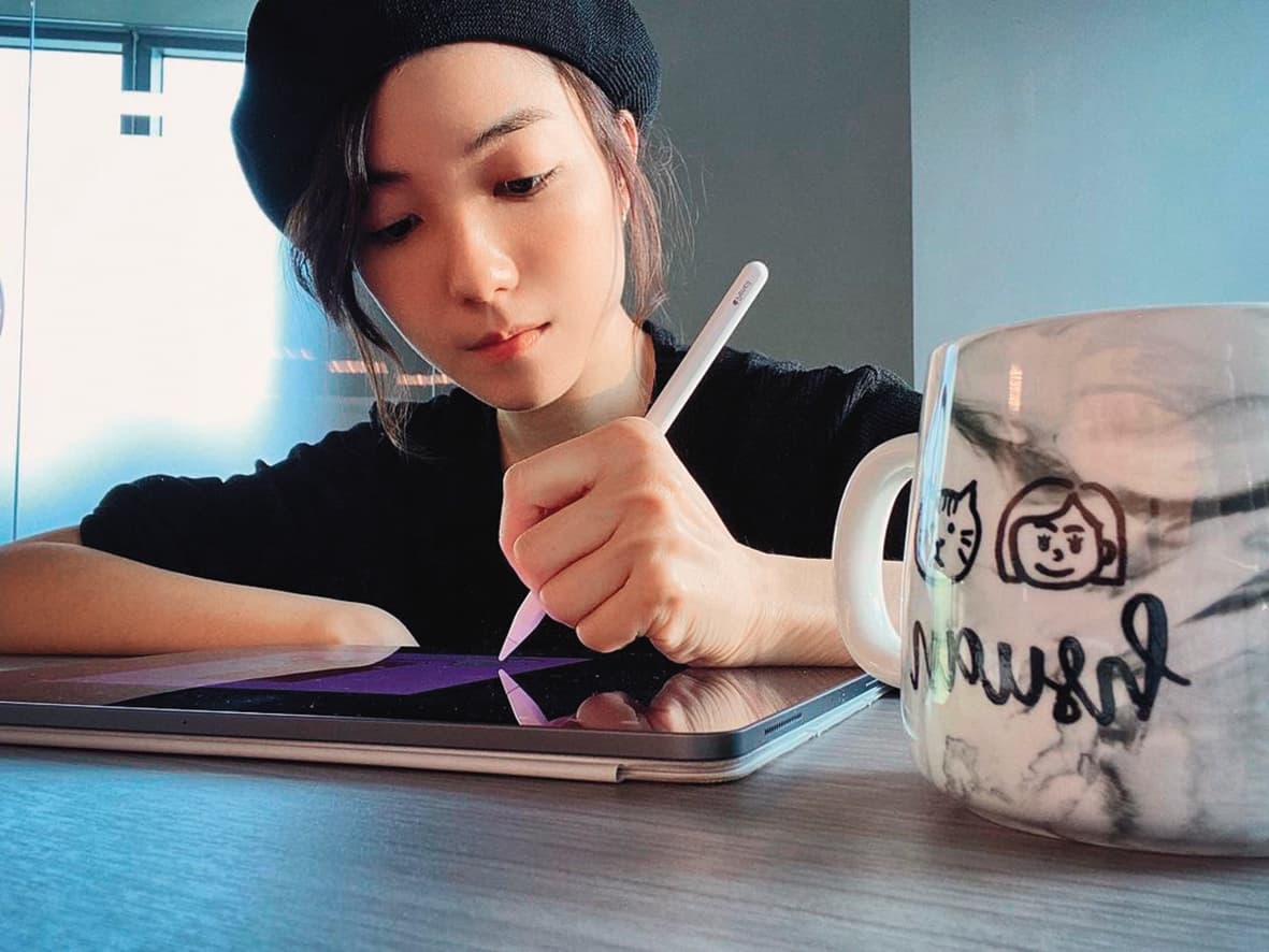 陳柏霖交往10年的女友庭瑄,喜歡天馬行空創作插畫。(翻攝自庭瑄IG)