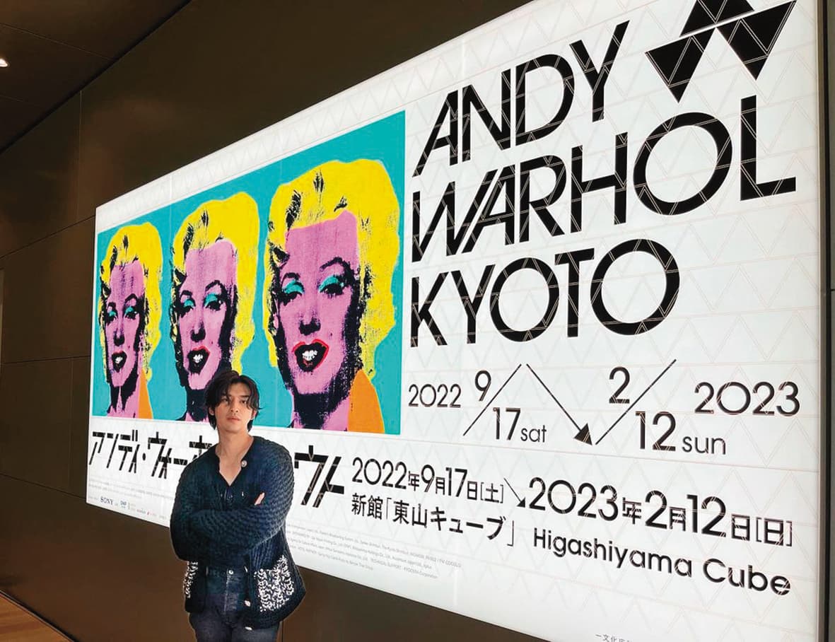 陳柏霖以大中華區活動大使身分,正在日本京都出席安迪沃荷展。(翻攝自chenbolin IG)