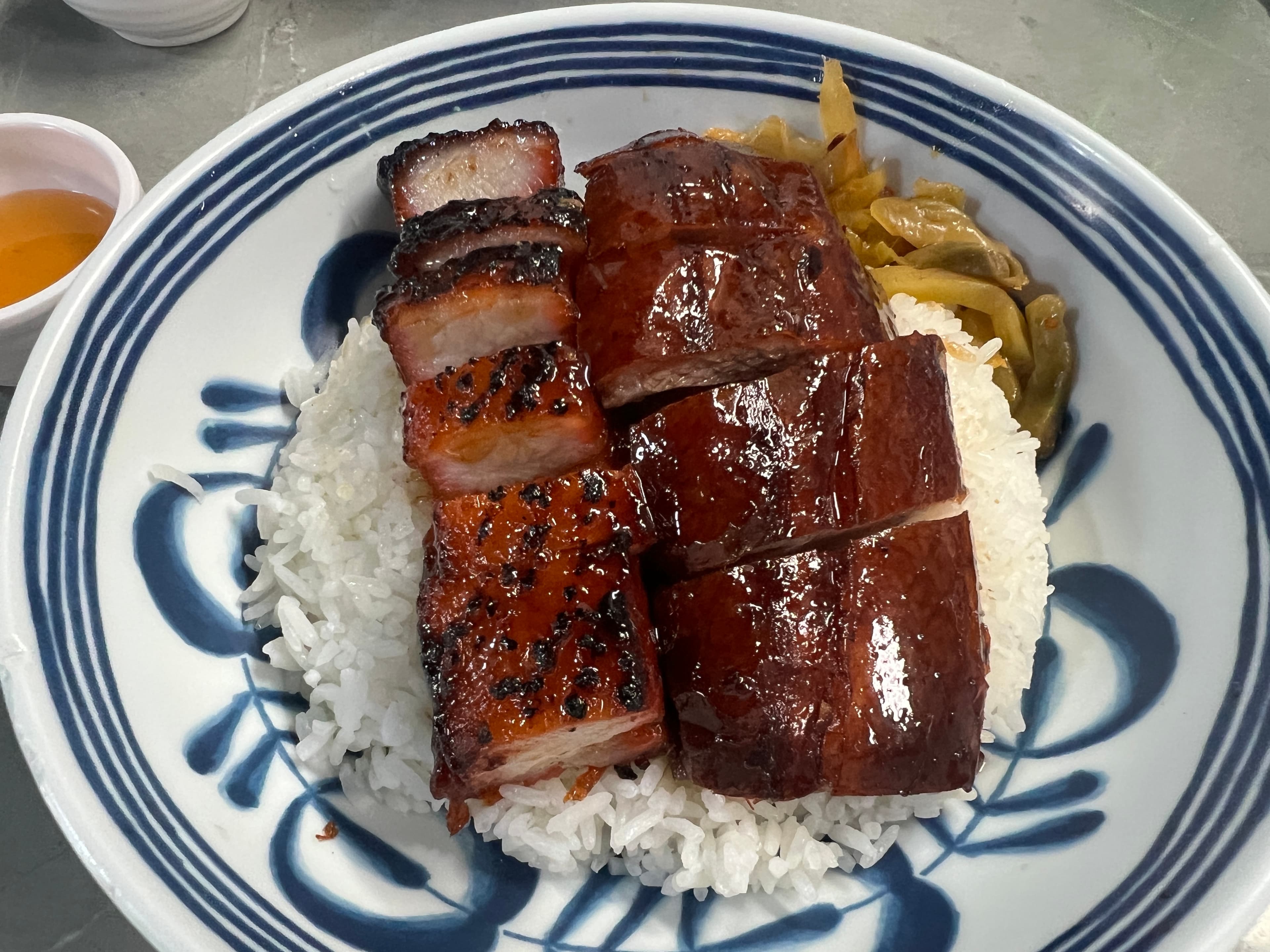 「大壹燒鵝飯拼叉燒」的兩種燒味都做得很出色。(雙拼,港幣70元/份)