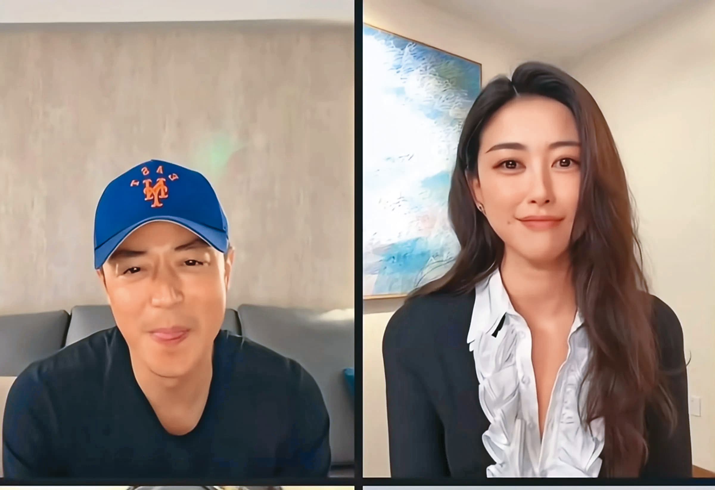 霍建華(左圖)去年在《他為什麼依然單身》飾演毒舌熟男,和朱珠(右圖)搭檔收視頗佳。(翻攝自小紅書)