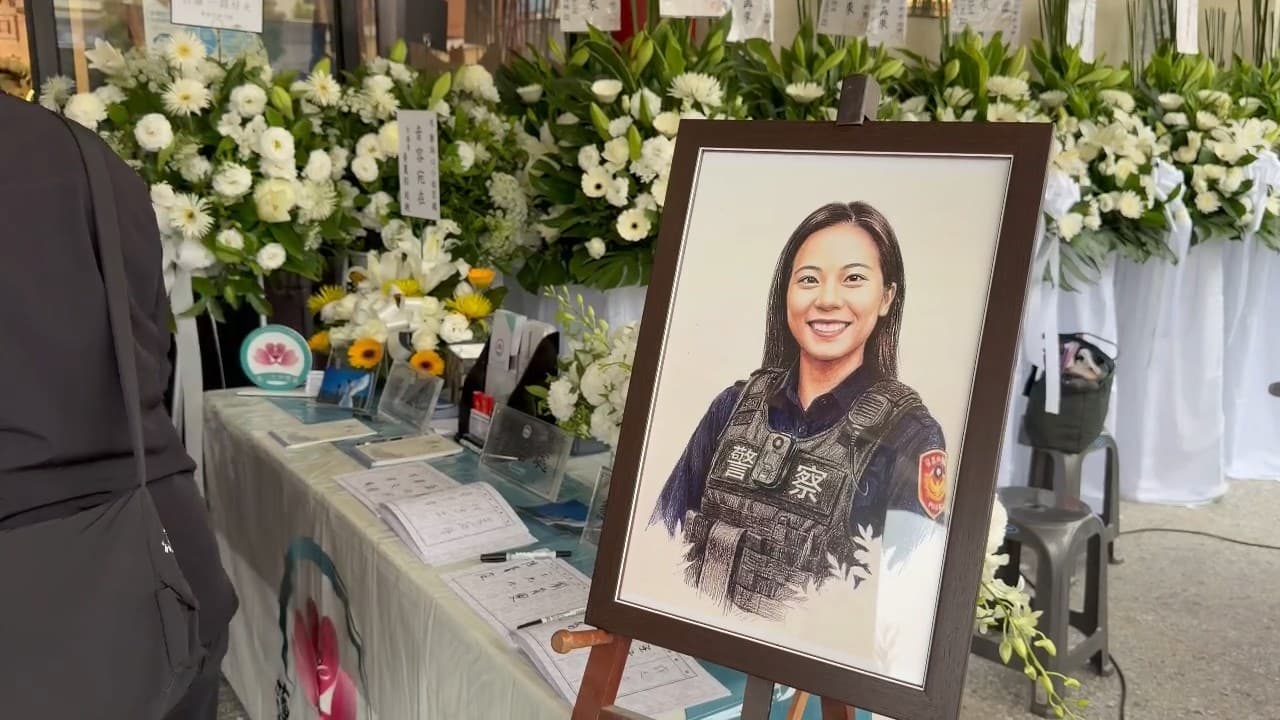 台南女警鄭詠心上月車禍離世,日前舉行告別式。(鏡新聞提供)