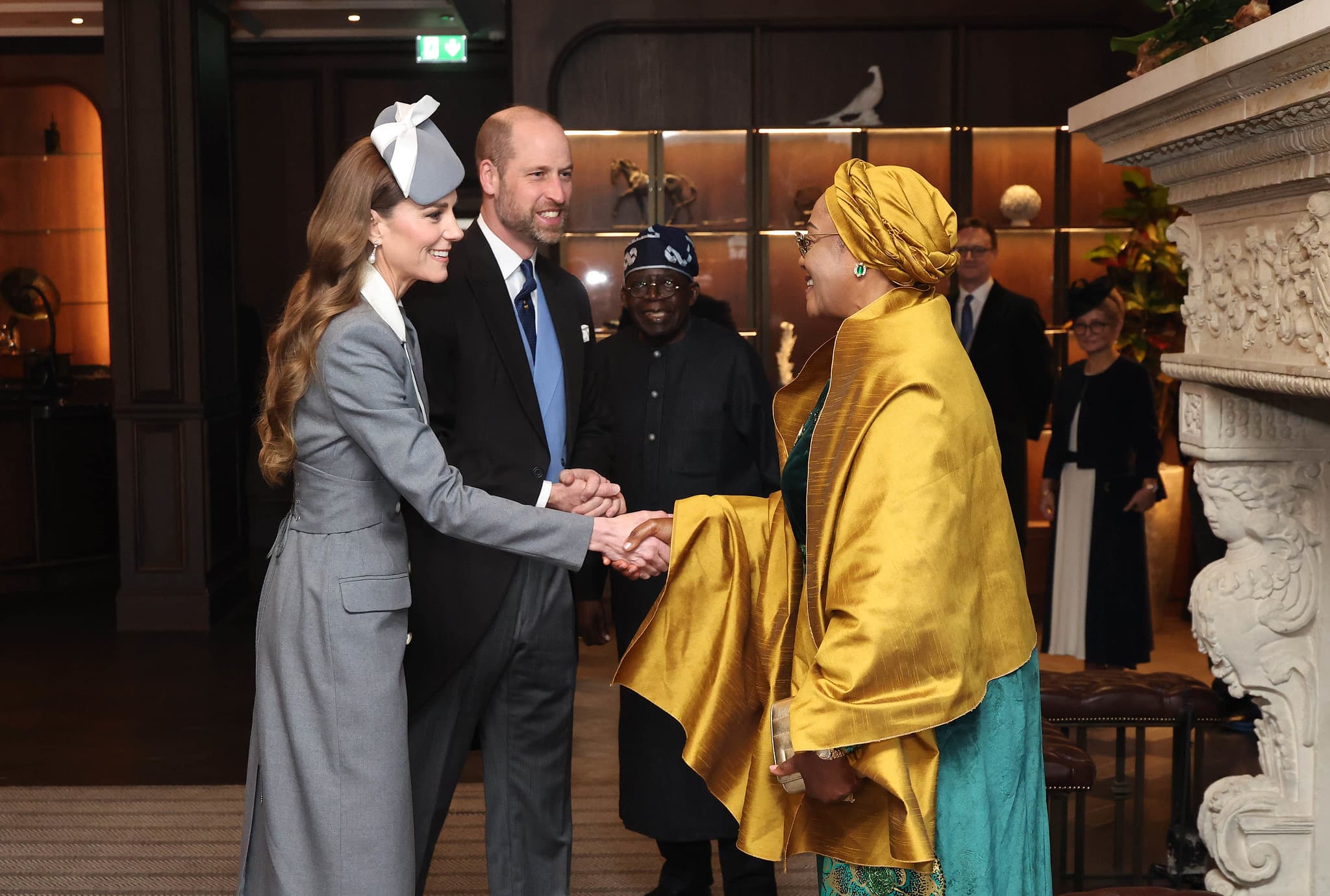凱特王妃和威廉王子接待奈及利亞總統夫婦。(翻攝Kensington Palace)