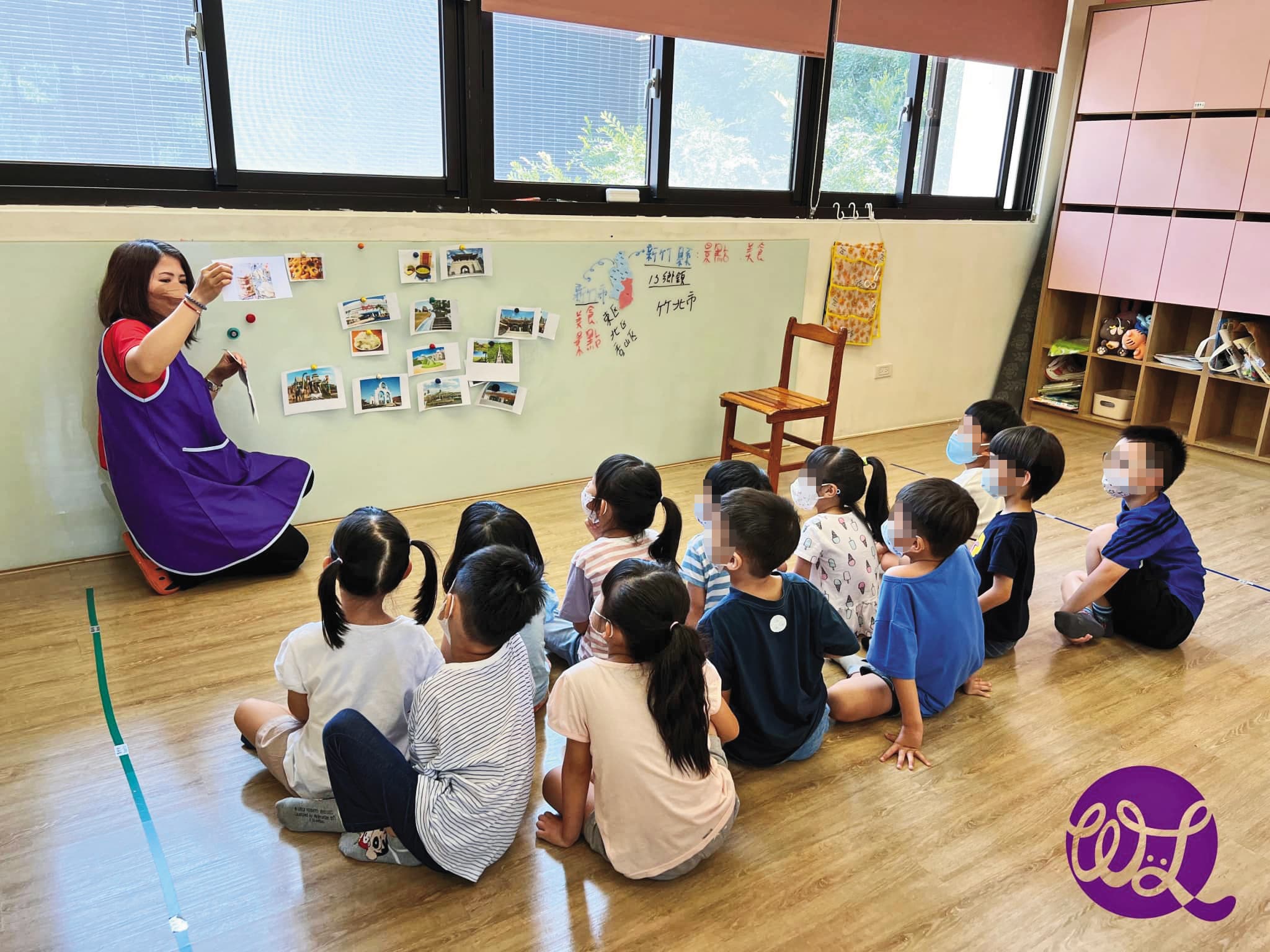 全台生育率負成長的年代,新竹縣市卻一直增設幼兒園與托嬰中心。圖為竹北一所幼兒園。(翻攝新竹縣私立竹科蔓幼兒園官網)