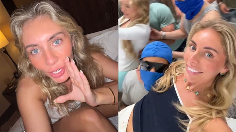英國知名成人片女優邦妮,才完成與數百名男性發生無套性行為的計畫,隨即對外宣布懷孕,邦妮甚至表示,將透過事前蒐集的DNA資料找出生父。(圖/翻攝自IG @bonniebluelinks)