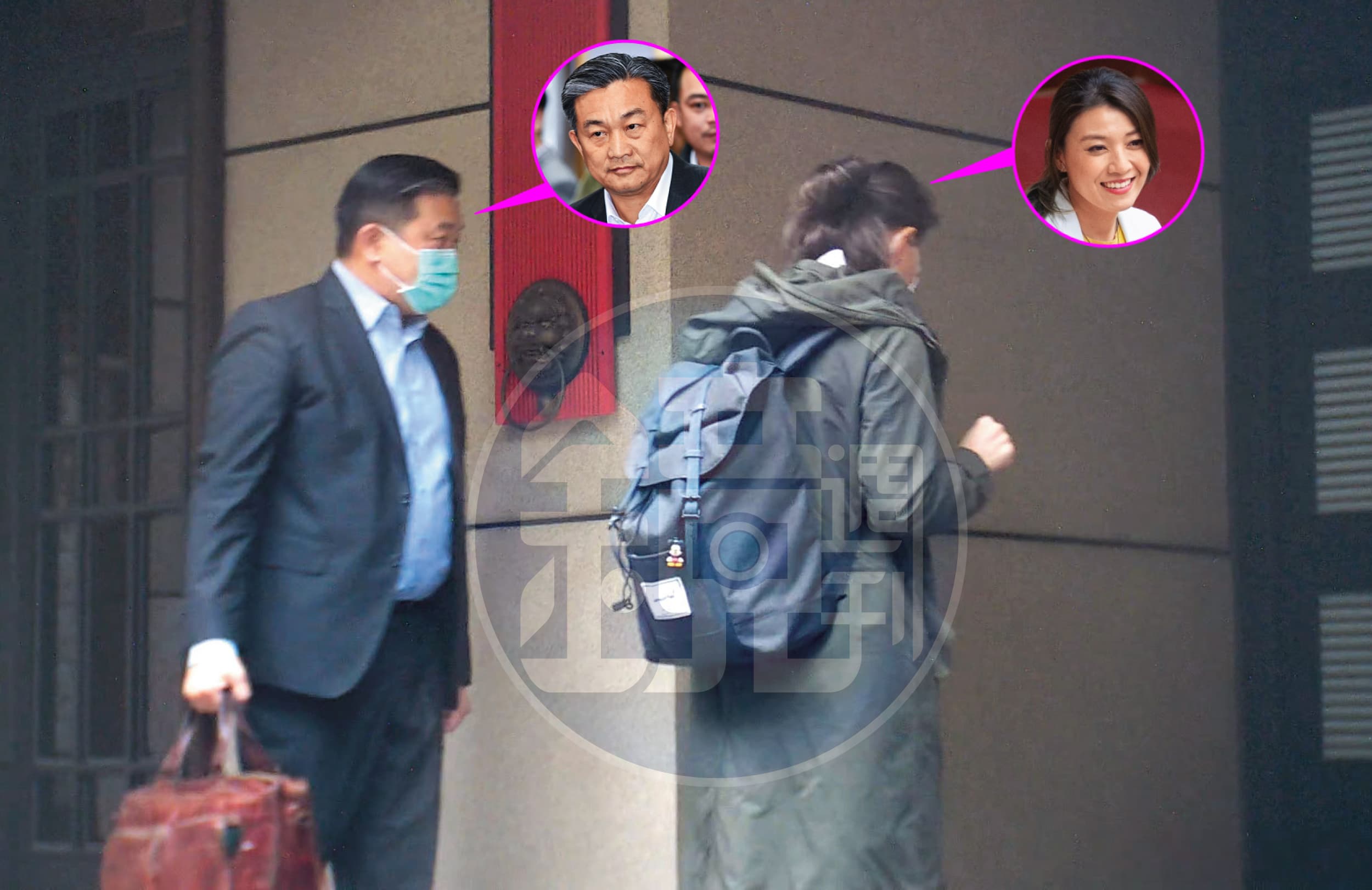 王定宇(左)風流史頻傳,5年前曾遭本刊直擊與同黨美女發言人顏若芳(右)同居。