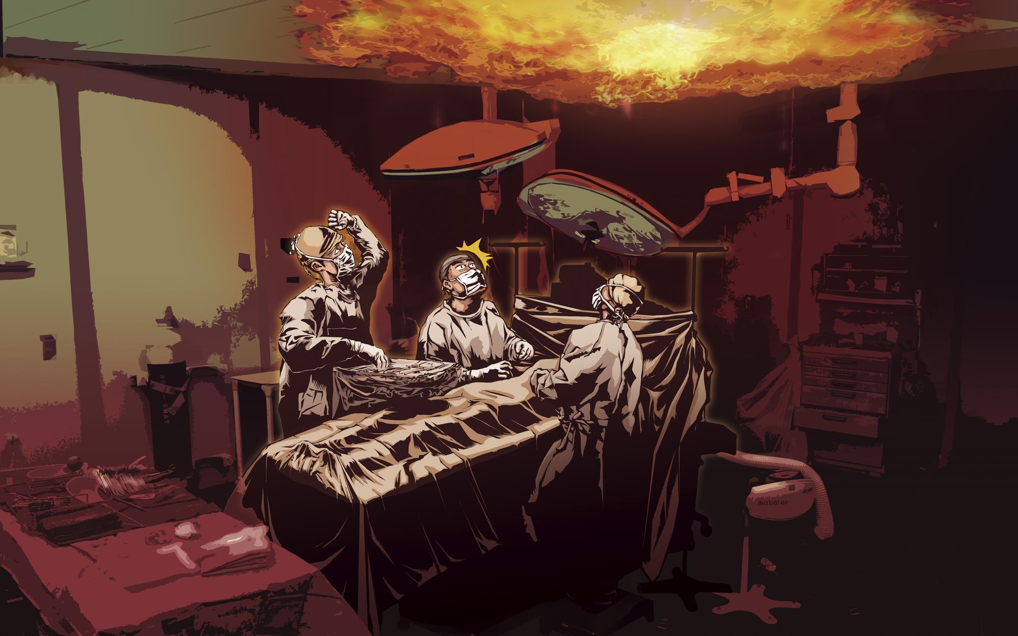 病患在手術室內多處於麻醉昏迷狀態,如果不幸遇上火警,他們將毫無避難能力