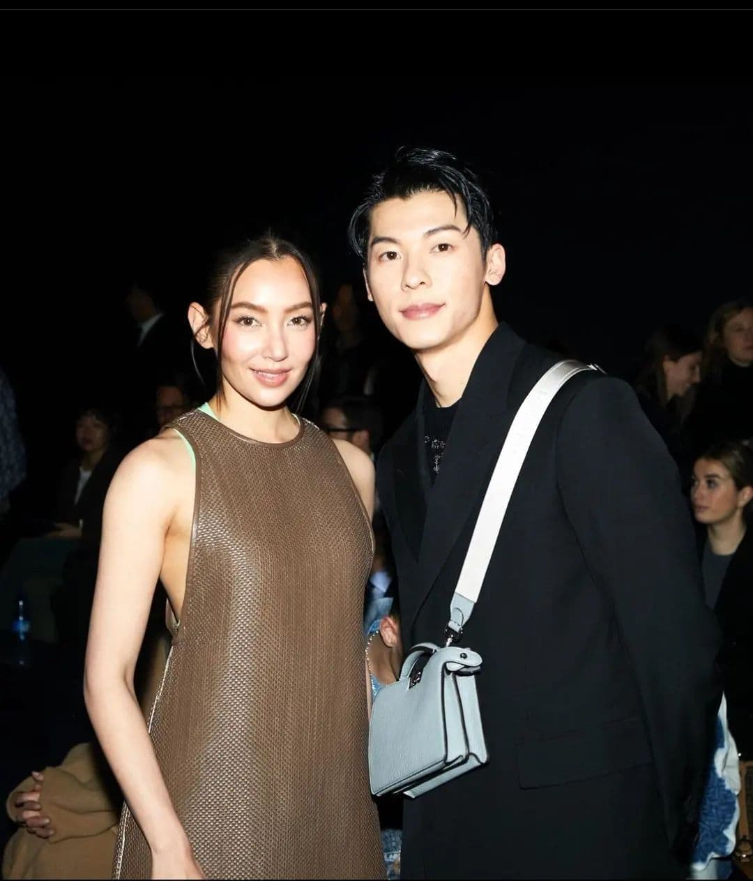 Bella在最近的米蘭時裝週中與許光漢同框。(翻攝自Bella IG)